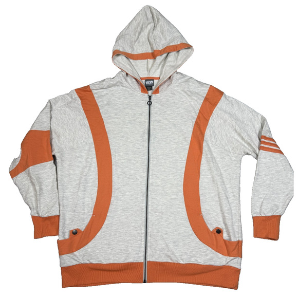 Her Universe Womens Plus Size 1 Star Wars BB-8 Hooded Sweatshirt Zip Front - Picture 1 of 10